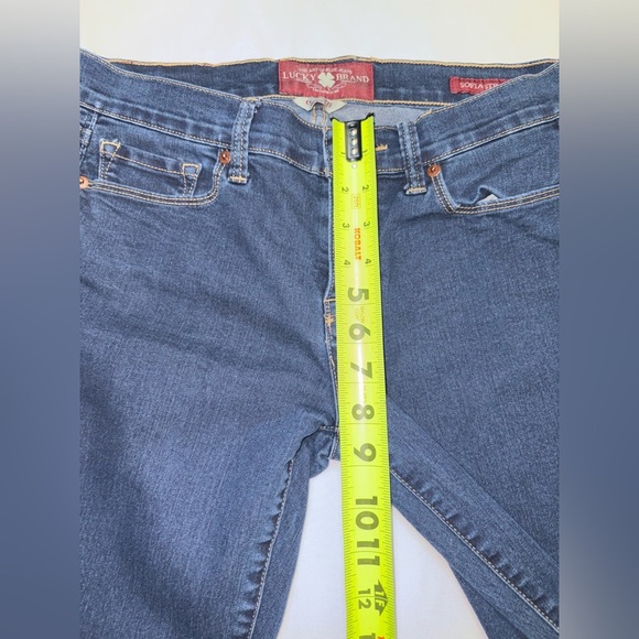 Lucky Brand Size 6/28 Regular Dark Wash Sofia Straight Mid Rise Jeans - Picture 6 of 11
